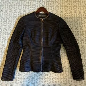 RALPH LAUREN | Leather Jacket Black Goat Suede Fianna Jacket size 8